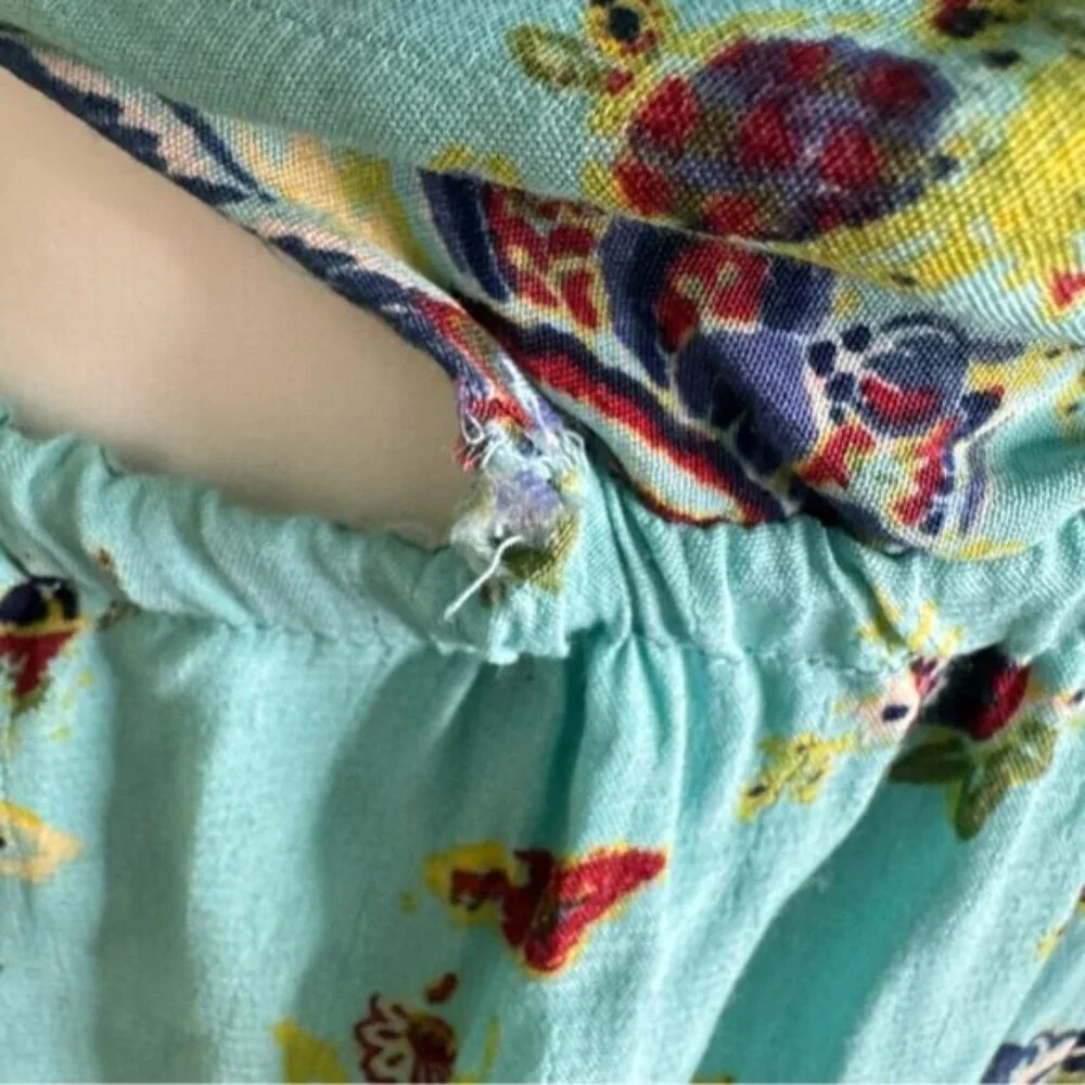 Free People Bali Citrus Skies Paisley Print Jumpsuit Bohemian Boho Size Small - Picture 5 of 15